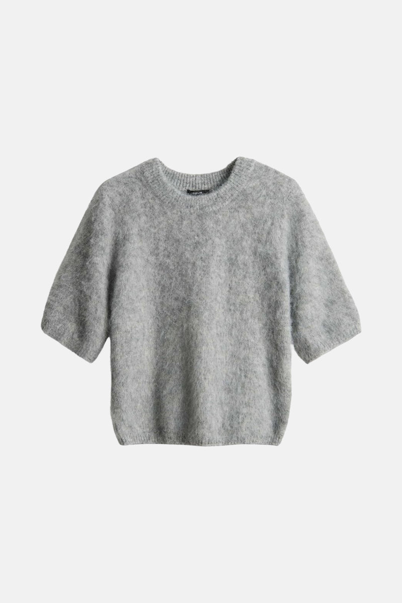 Pull met ronde hals - grijs