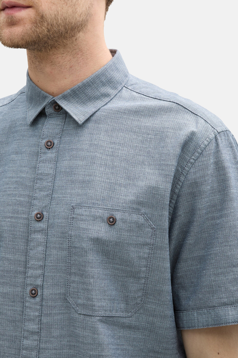 Hemd (korte mouwen) Blauw - Tom Tailor