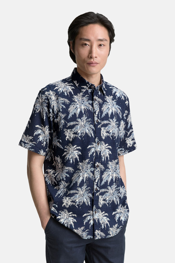 Chemise (manches courtes) Bleu - Tom Tailor