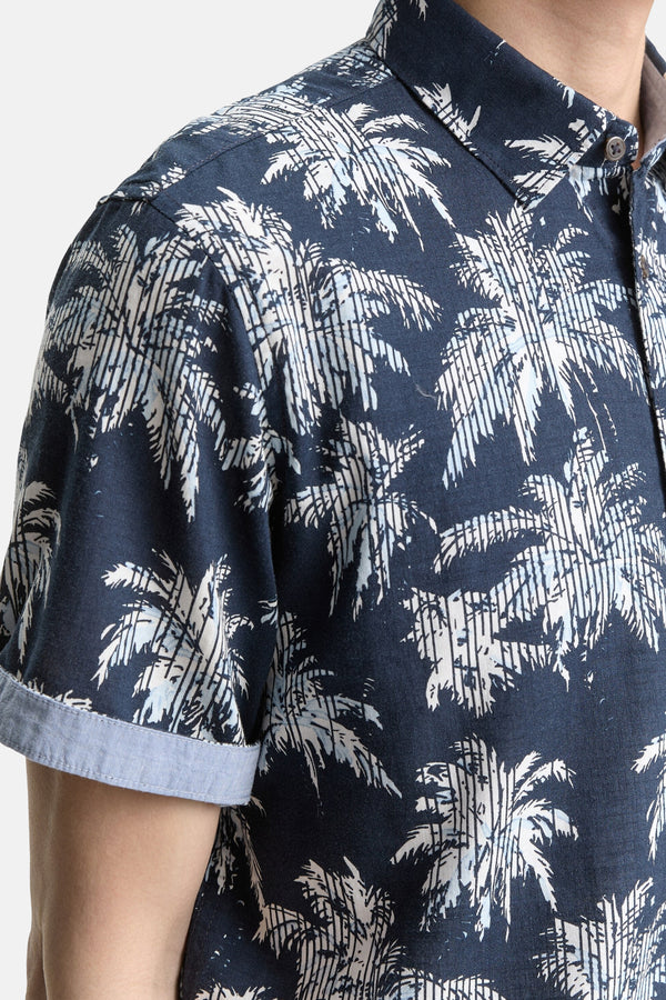 Chemise (manches courtes) Bleu - Tom Tailor