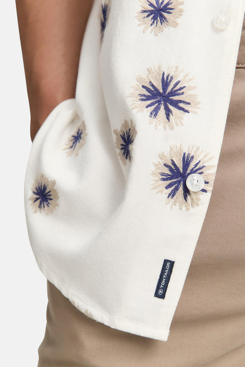 Chemise (manches courtes) Écru - Tom Tailor