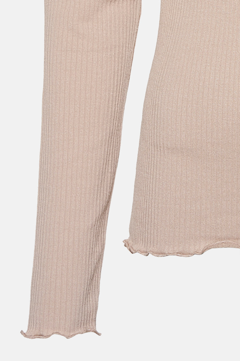 T-shirt met lange mouwen - beige