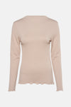 T-shirt met lange mouwen - beige