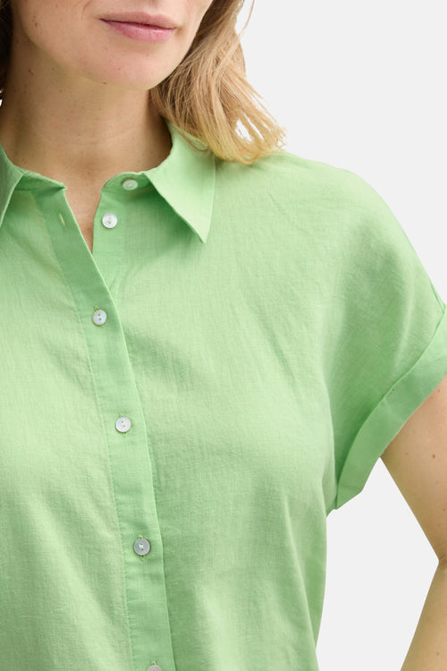 Losvallende blouse met linnen inhoud