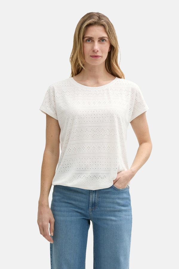 Top uni manches courtes Blanc - Tom Tailor