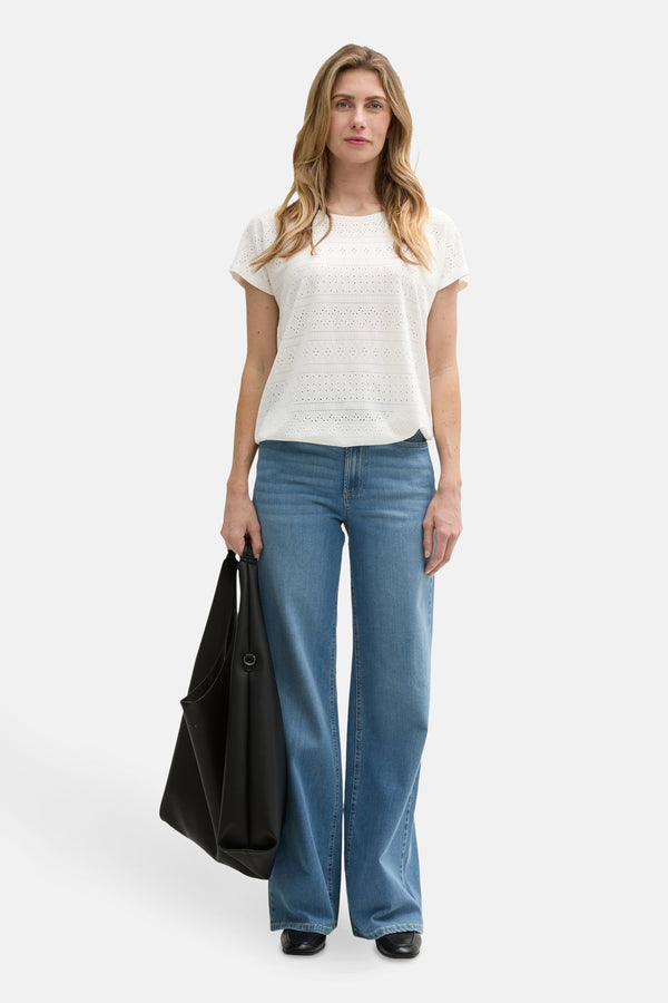 Top uni manches courtes Blanc - Tom Tailor