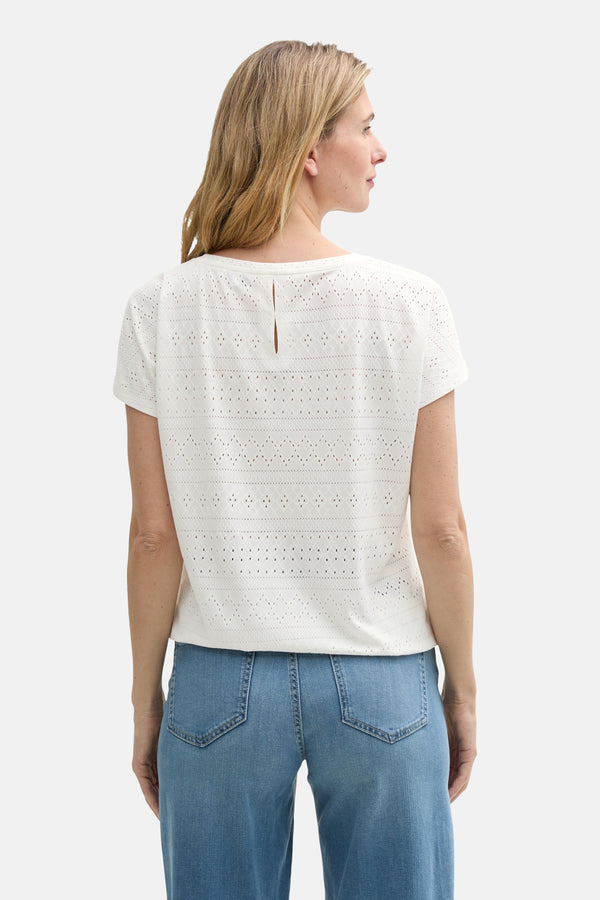 Top uni manches courtes Blanc - Tom Tailor