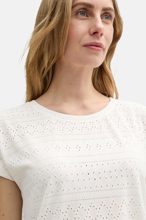 Top uni manches courtes Blanc - Tom Tailor