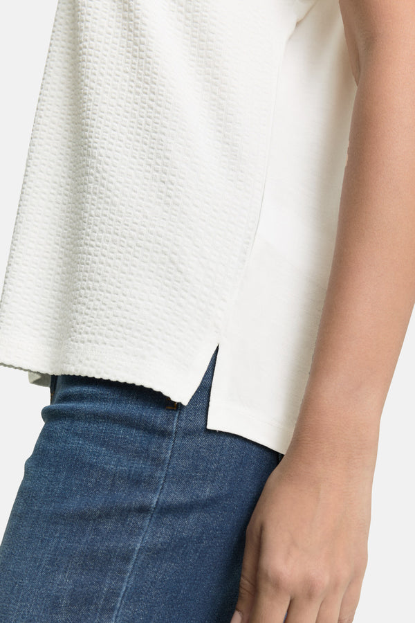 Dames tops polo korte mouw Blanc - Tom Tailor