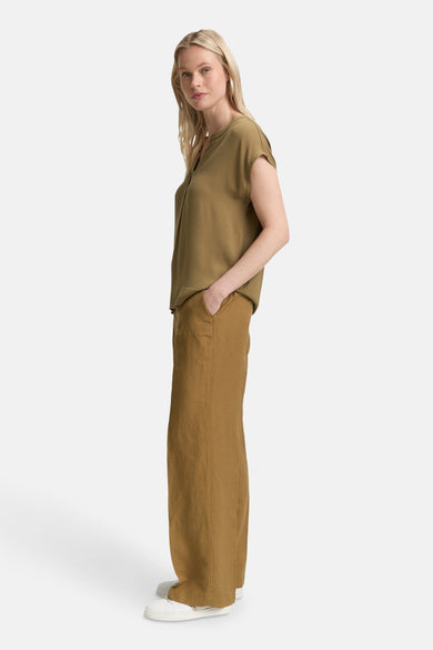 Top uni manches courtes KAHKI - Tom Tailor