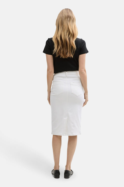 Jupe 3/4 WHITE DENIM - Tom Tailor