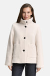 Jacquard wollen jack met opstaande kraag