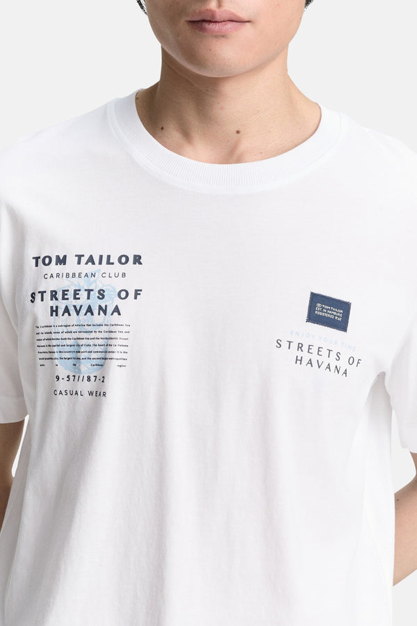 T-shirt (manches courtes) Blanc - Tom Tailor