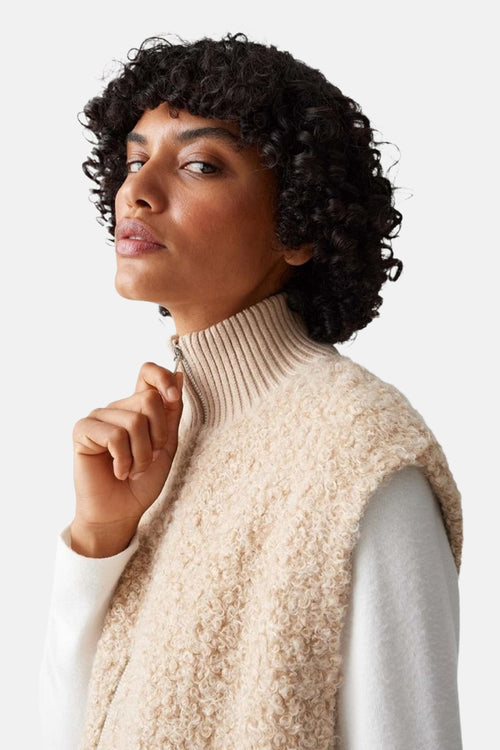 Pull met ronde hals - ecru