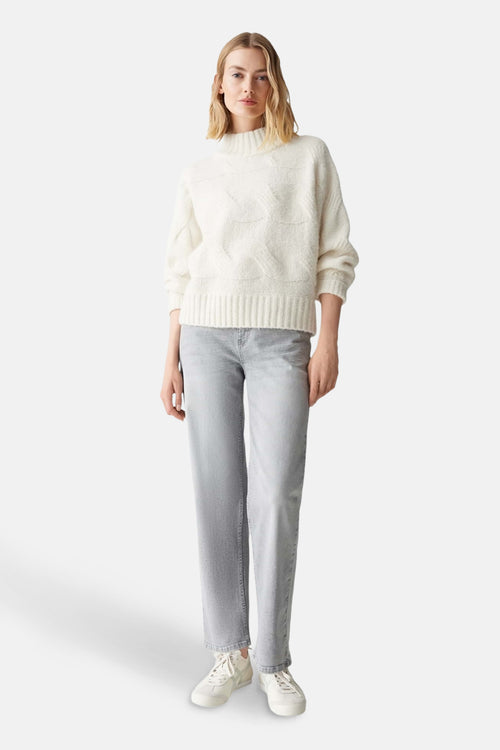 Pull met rolkraag - ecru