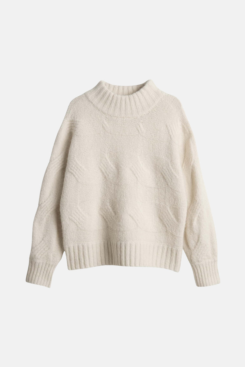 Pull met rolkraag - ecru