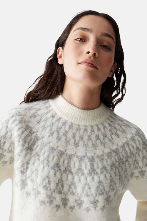 Pull met ronde hals - wit