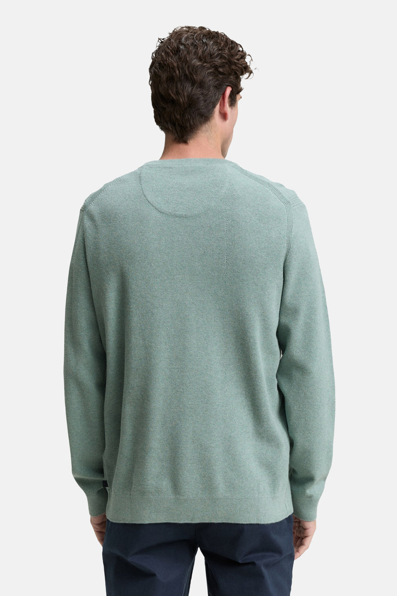 Pull met ronde hals - green