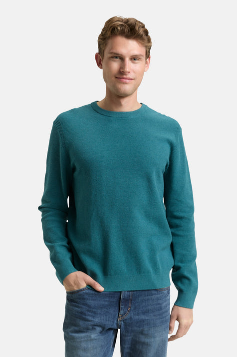 Pull met ronde hals - green