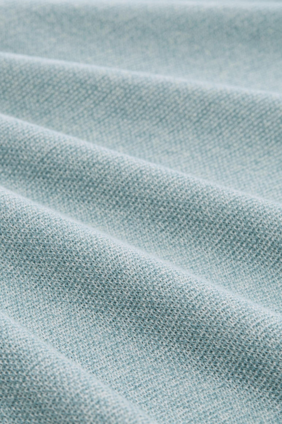 Ronde hals trui van Tom Tailor in blauw, met een getextureerd breisel, zachte plooien en een subtiele gemêleerde tint.