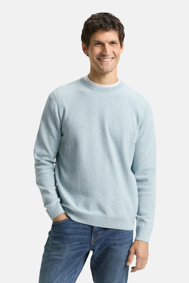 Pull met ronde hals - Blauw