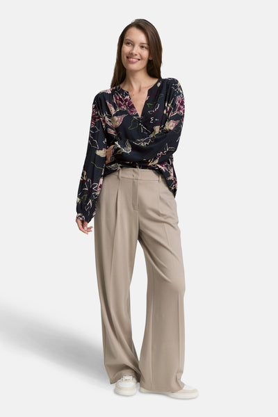 Multikleurige blouse van Tom Tailor, met bloemenprint, met lange mouwen.