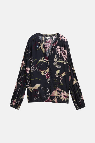 Blouse multicolore de Tom Tailor avec motif floral all over et manches longues.