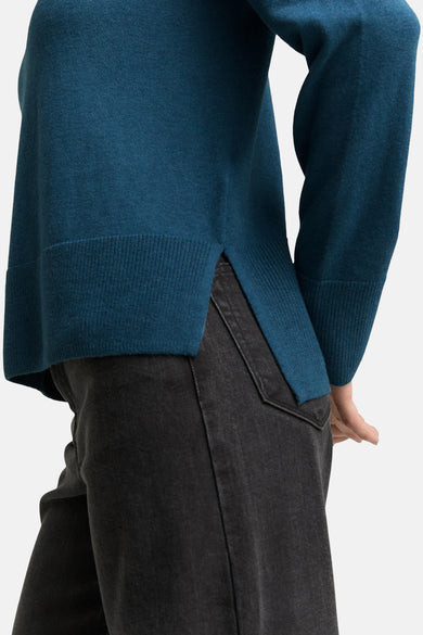 Trui met rolkraag blauw - Tom Tailor