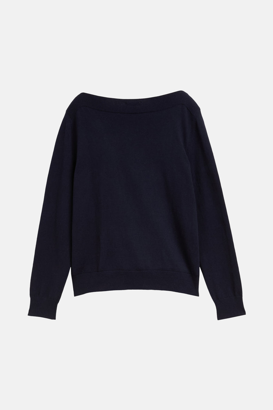Pull bleu marine by Tom Tailor, à encolure bateau et manches longues.