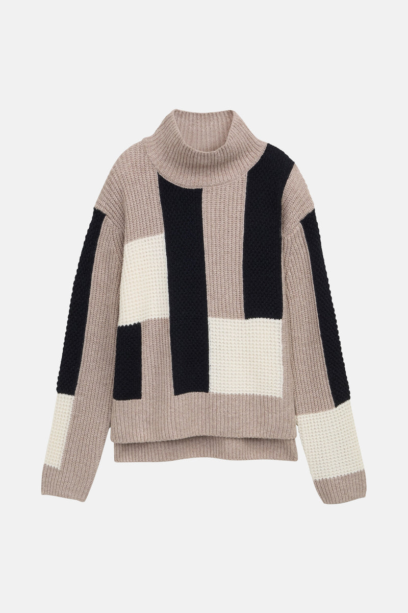 Trui met rolkraag multicolor - Tom Tailor