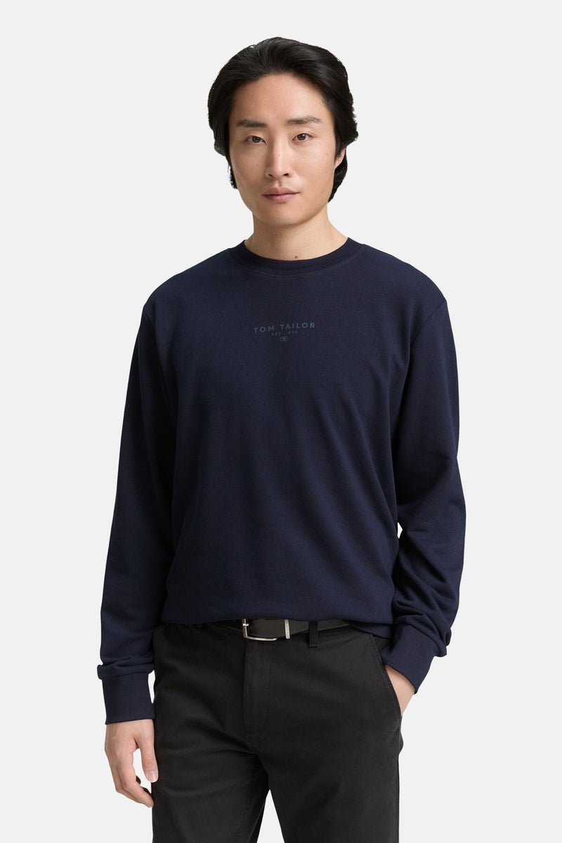 Pull col rond Bleu - Tom Tailor