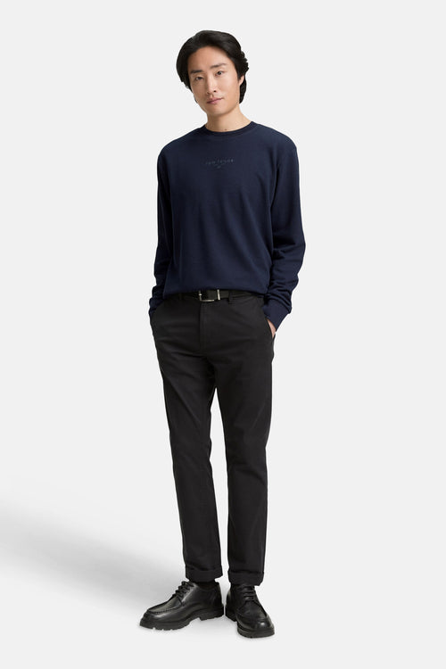 Sweater met ronde hals en logoprint