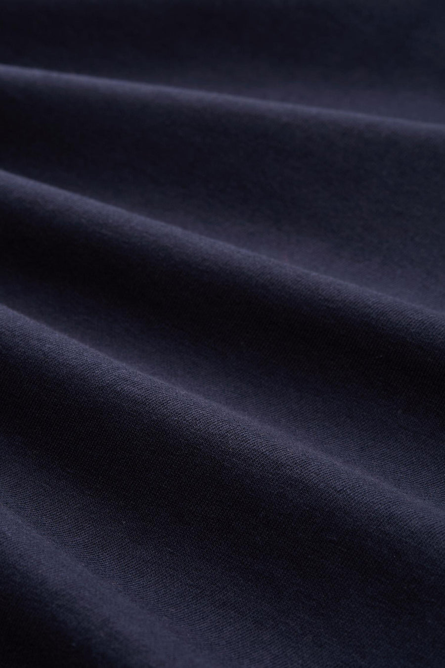 Ronde hals trui van Tom Tailor in het blauw, van getextureerde stof met zachte plooien.