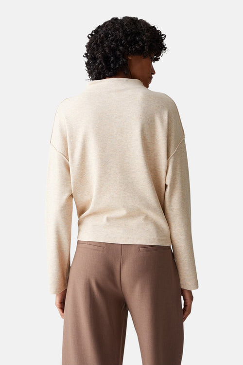 Pull met ronde hals - beige