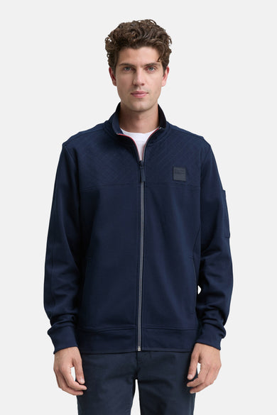 Sweatjack met opstaande kraag