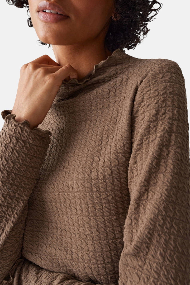 T-shirt met lange mouwen - bruin