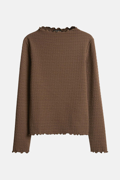 T-shirt met lange mouwen - bruin