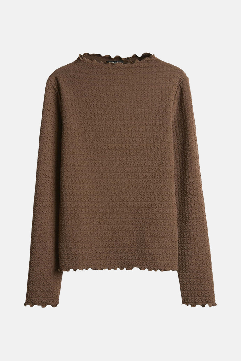 T-shirt met lange mouwen - bruin