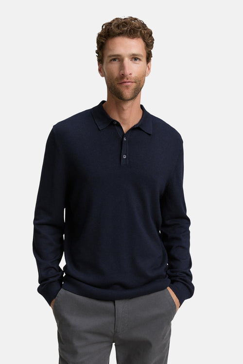 Gebreide polo van viscose