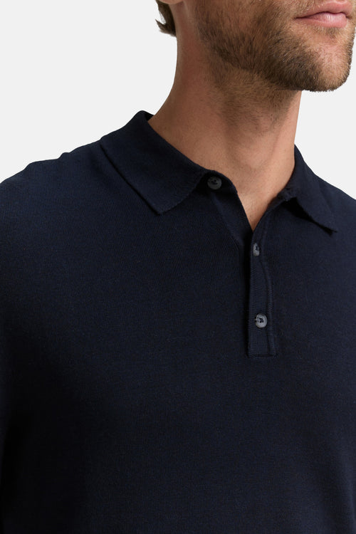 Gebreide polo van viscose