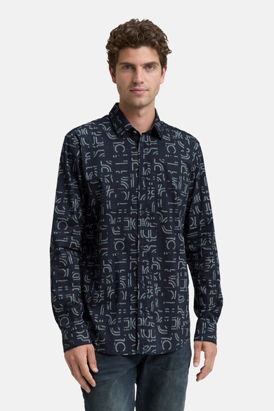 Slim fit overhemd met stretch