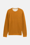 Pull à col rond orange par Tom Tailor en tricot texturé.