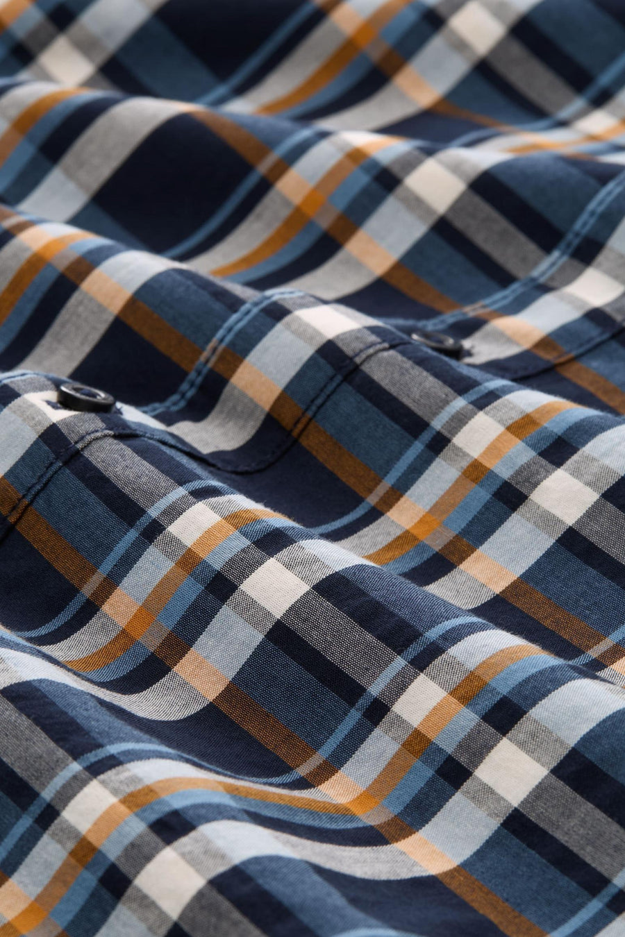 Multikleurig overhemd met lange mouwen van Tom Tailor met een geruit patroon en plooien.