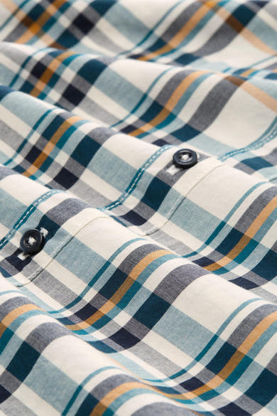 Chemise à manches longues multicolore de Tom Tailor, avec un motif à carreaux et des boutons.