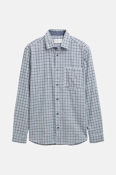 Chemise à manches longues multicolore de Tom Tailor, à motif à carreaux et poche poitrine.