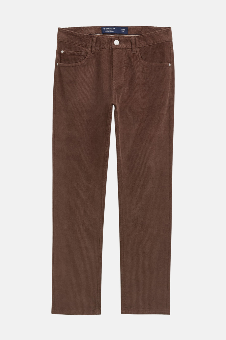 Gekleurde bruine broek van Tom Tailor, van corduroy, met steekzakken.
