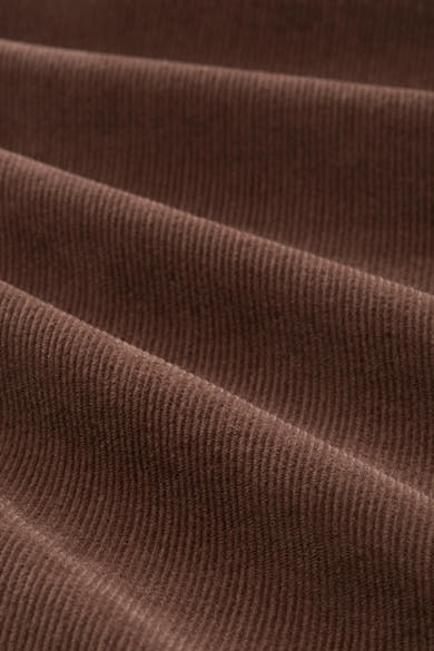 Bruine gekleurde broek van Tom Tailor, van corduroy met zachte plooien en een rijke textuur.