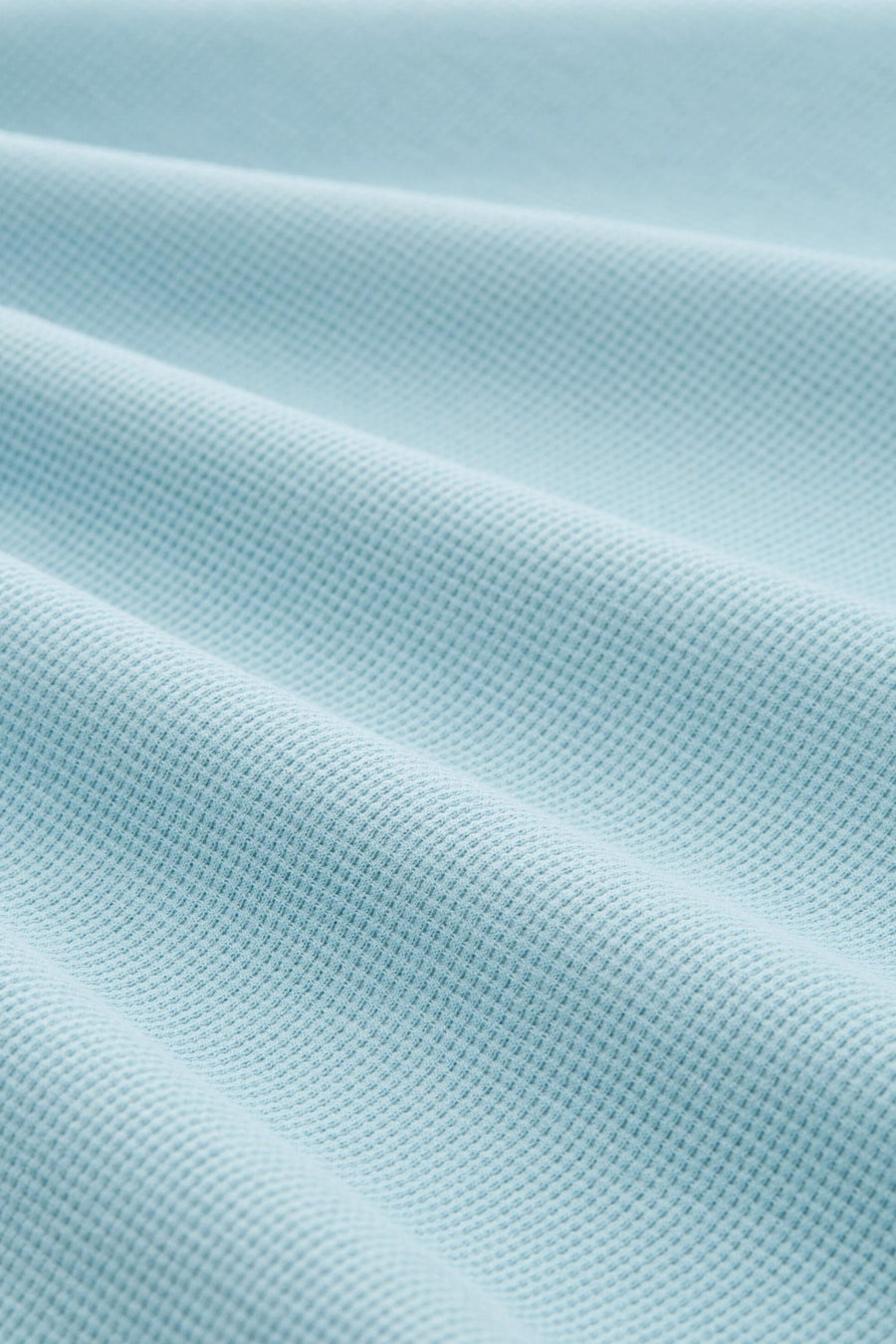 Blauw T-shirt met korte mouwen van Tom Tailor, van geweven wafelstof, met zachte plooien.