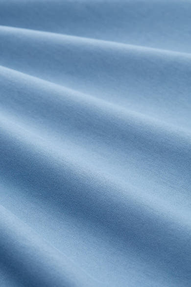 Blauwe sweater van Tom Tailor, getextureerde stof met een subtiel plooipatroon.