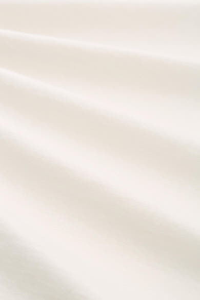 Ecru T-shirt met korte mouwen van Tom Tailor, met subtiele textuur en delicate plooien.